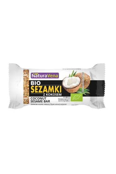 NaturaVena Sezamki z kokosem Zestaw 6 x 27 g Bio