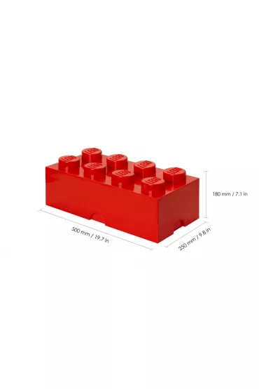 Pojemnik klocek LEGO Brick 8 Czerwony