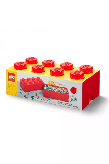 Pojemnik klocek LEGO Brick 8 Czerwony