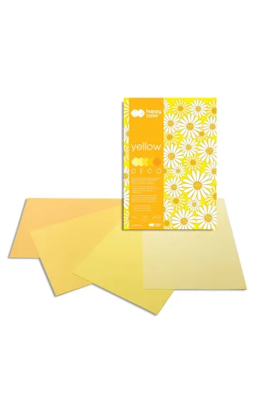 Happy Color Blok Deco Yellow 170g 20 kartek