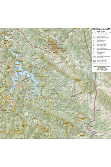 Mapa zdrapka Bieszczady 1:75 000