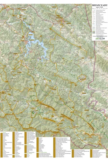 Mapa zdrapka Bieszczady 1:75 000