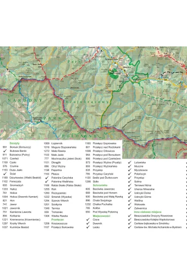 Mapa zdrapka Bieszczady 1:75 000