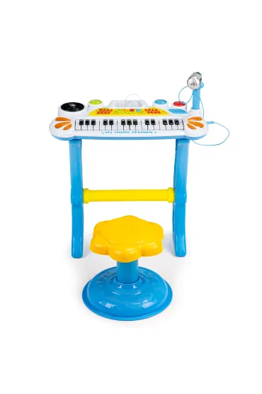 Multistore Keyboard organki pianinko z mikrofonem mp3 niebieskie