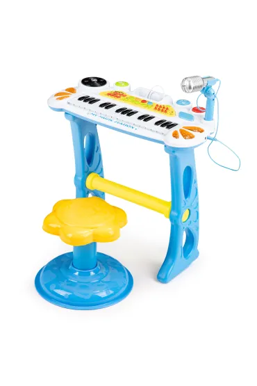 Multistore Keyboard organki pianinko z mikrofonem mp3 niebieskie