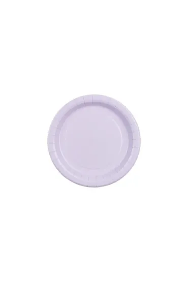 PartyDeco Talerzyki papierowe lawenda 18cm 6 szt