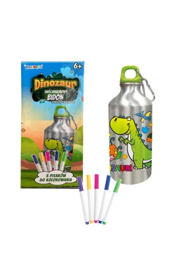 Norimpex Bidon 500ml z Dinozaurem do kolorowania