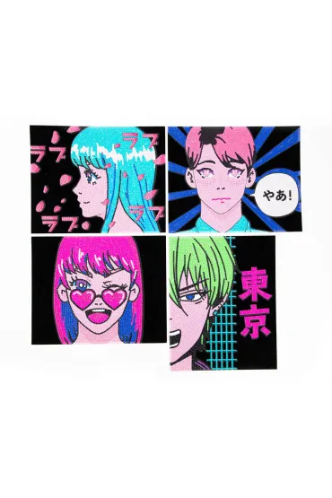 Diamond Dotz Haft diamentowy - Adults Flocked Neon Anime 4pack