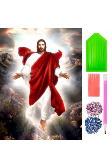 Norimpex Diamentowa mozaika - Jezus Chrystus w czerwieni wniebowst�pienie 40x30cm
