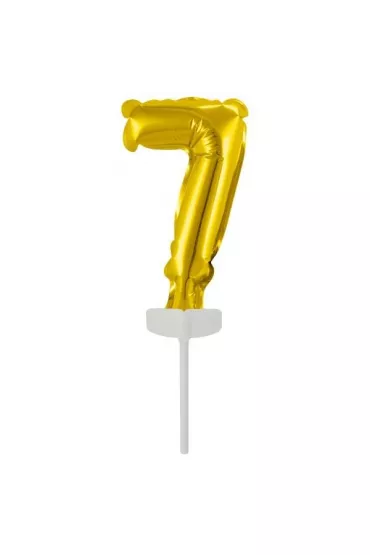 Amscan Balon foliowy mini cyfra 7 z�ota 7,5x12cm