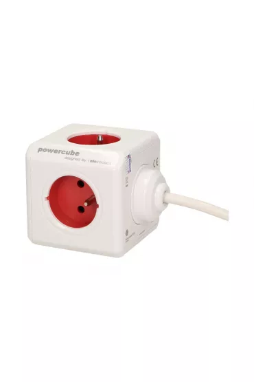 Allocacoc PowerCube Extended 1,5 m RED