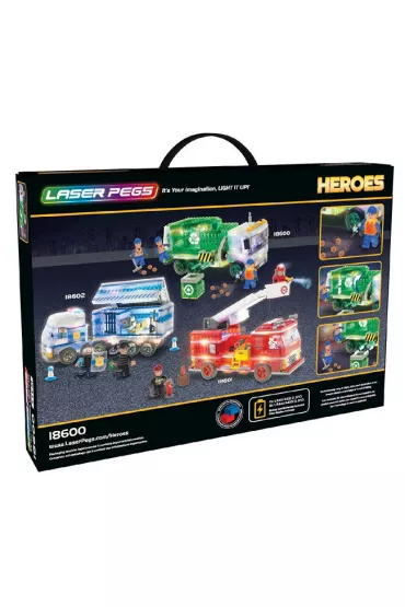 Klocki. Laser Pegs. Recycle Truck