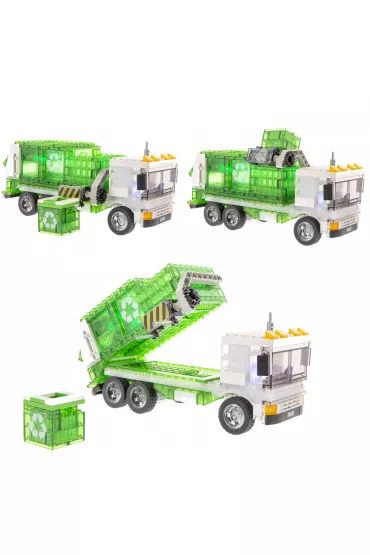 Klocki. Laser Pegs. Recycle Truck
