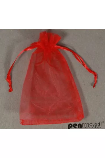 Penword Woreczki organzowe czerwone 10x15cm