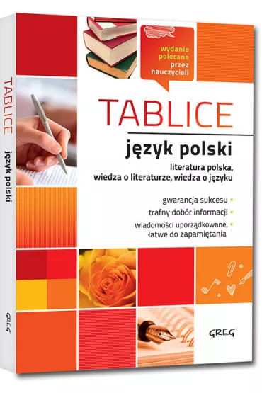 Tablice. J�zyk polski: literatura polska, wiedza o literaturze, wiedza o j�zyku