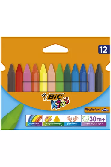 Bic Kredki wiecowe Plastidecor Triangle 12 szt.