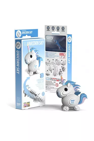 Puzzle Jednoro�ec B��kitny Eko Uk�adanka 3D Qelements