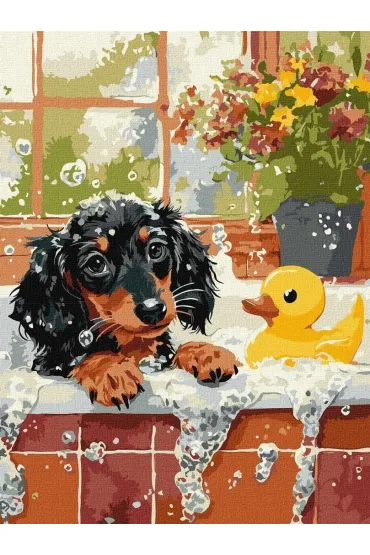 Ideyka Malowanie po numerach - K�piel z kaczuszk� 30x40cm