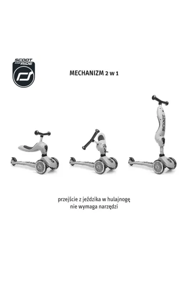 Highwaykick 1 2w1 Je�dzik i hulajnoga tr�jko�owa 1-5 lat Kiwi Scootandride