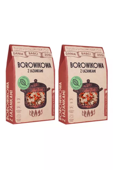 Dania Babci Zosi Zupa borowikowa z azankami Zestaw 2 x 55 g