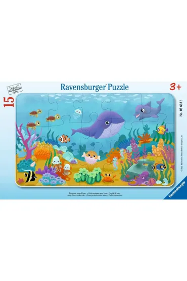 Puzzle 15 Young Animals Under Water Frame Ravensburger