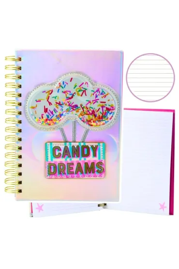 LeanToys Notatnik A5 Candy Dreams linia 90 kartek