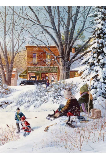 Puzzle 1000 el. Czas na hokej Cobble Hill - Douglas Laird