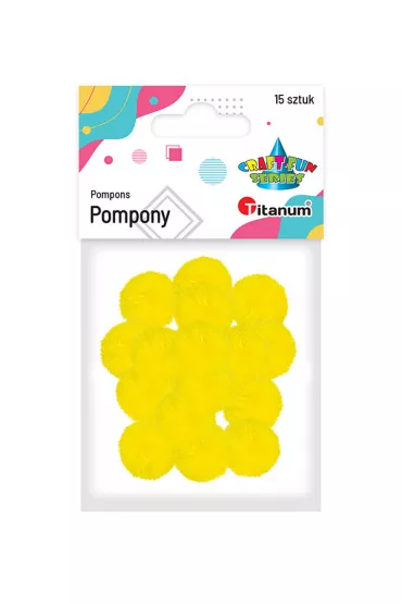 Titanum Pompony poliestrowe intensywny ��ty 18mm