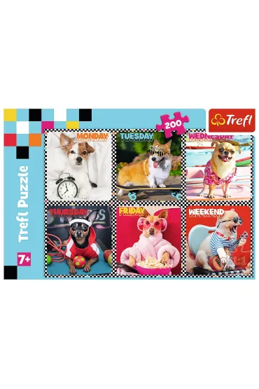 Puzzle 200 el. Weso�e psy Trefl