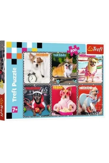 Puzzle 200 el. Weso�e psy Trefl