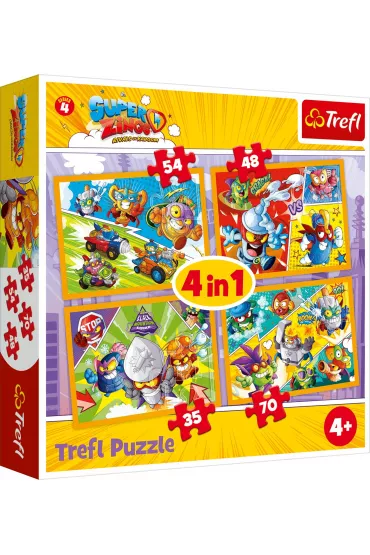 Puzzle 4w1 Super Zings. Bohaterowie serii 4 Trefl
