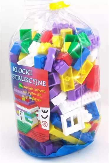 Klocki konstrukcyjne ma�e. 100 element�w.