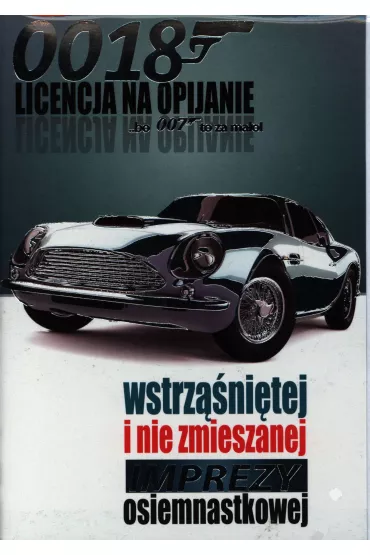 Kukartka Karnet B6 Urodziny 18 Bond PP-1635