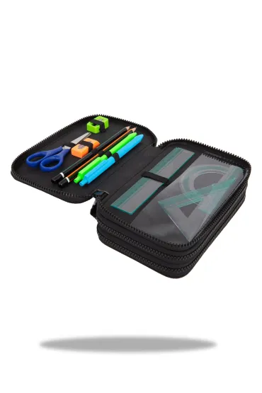 CoolPack Pi�rnik potr�jny z wyposa�eniem Jumper 2 Daisy Black