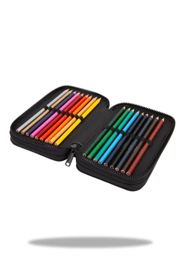 CoolPack Pi�rnik potr�jny z wyposa�eniem Jumper 2 Daisy Black