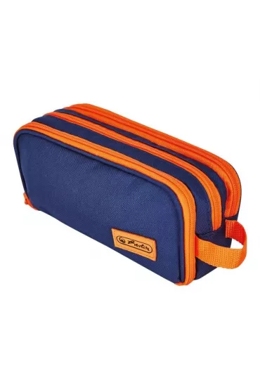 Herlitz Pi�rnik kosmetyczka potr�jny blue/orange