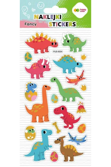 Happy Color Naklejki 3D FANCY - Dino Friends, 90x210 mm