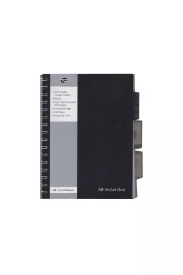 Pukka Pad Ko�ozeszyt A5 PCV Projeck Black kratka 125 kartek