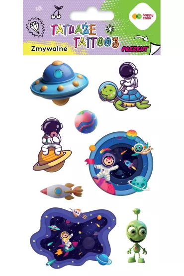 Tatua�e zmywalne Cosmos HAPPY COLOR 100x200 mm