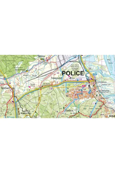 Okolice Szczecina mapa turystyczna 1:75 000 laminat 2024