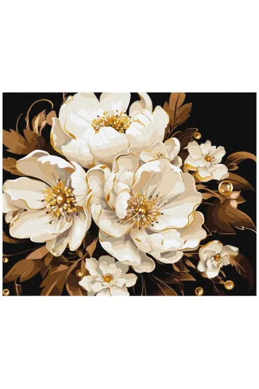 Metallic extra Malowanie po numerach - Bia�a delikatno�� 40x50cm