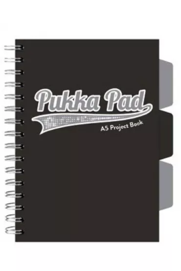 Pukka Pad Project Book A5 Black kratka 100 kartek 3 szt.