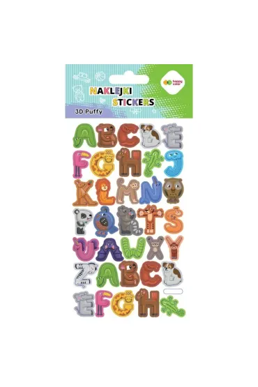 Happy Color Naklejki 3D Puffy Letters 10x20cm