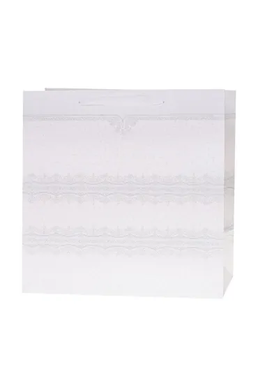 Rozette Torebka Lux brokat bia�a 37x37x20cm