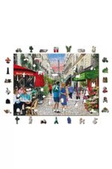 Puzzle drewniane 750 el. Z figurkami. Bistro w Pary�u Wooden.City