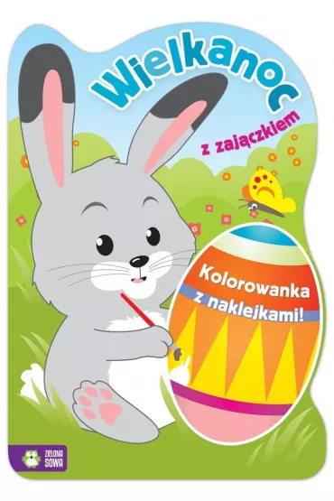 Wielkanoc z zaj�czkiem Kolorowanka z naklejkami
