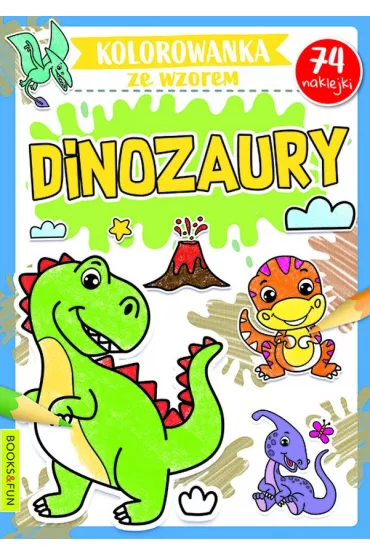 Dinozaury. Kolorowanka ze wzorem