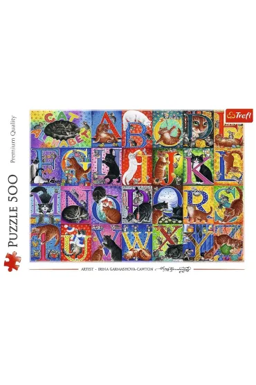 Puzzle 500 el. Koci alfabet Trefl