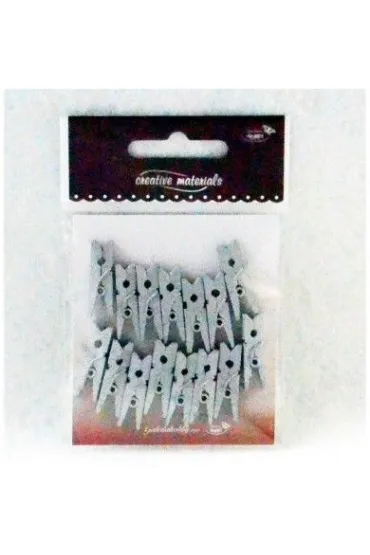 Galeria Hobby Klamerki ozdobne srebrne 25 mm