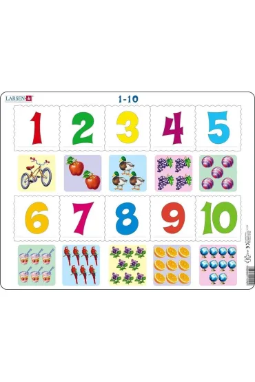 Puzzle 10 el. Liczymy 1-10 Larsen